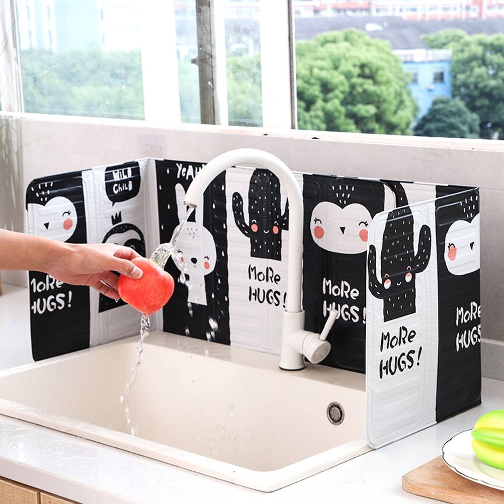 Aluminum Foldable Kitchen Gas Stove Oil Baffle Plate Kitchen Frying Pan Oil Splash Protection Screen