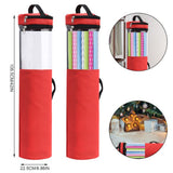 Christmas Cylinder Gift Wrap Storage Clear Bag Xmas Wrapping Paper Organiser Christmas Gift Wrap Paper Storage Holder - Side View