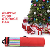 Christmas Cylinder Gift Wrap Storage Clear Bag Xmas Wrapping Paper Organiser Christmas Gift Wrap Paper Storage Holder - 45-Degree Angle