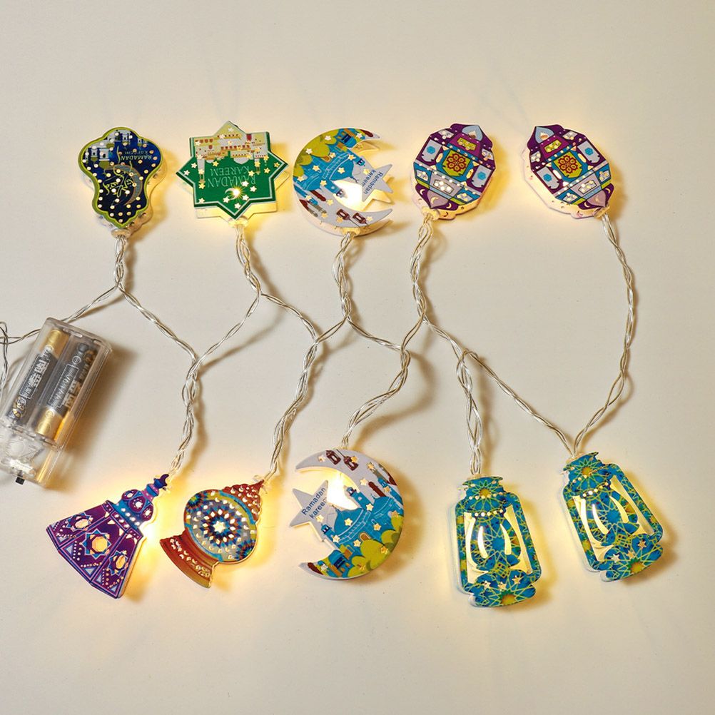 Eid Mubarak Led String Lights Ramadan Decoration for Home Muslim Party Supplies Eid Decoration