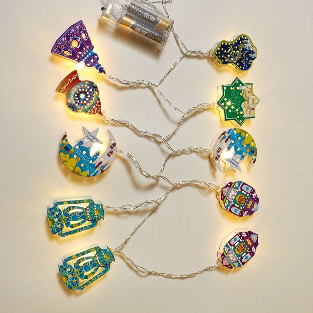 Eid Mubarak Led String Lights Ramadan Decoration for Home Muslim Party Supplies Eid Decoration