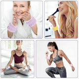 4 Pairs Wrist Spa Wash Band Color Wrist Wash Towel Band Absorbent Wristbands Wrist Sweatband for Washing Face