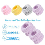 4 Pairs Wrist Spa Wash Band Color Wrist Wash Towel Band Absorbent Wristbands Wrist Sweatband for Washing Face