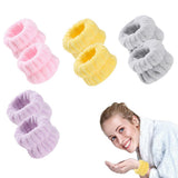 4 Pairs Wrist Spa Wash Band Color Wrist Wash Towel Band Absorbent Wristbands Wrist Sweatband for Washing Face - Extra Image
