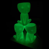Luminous Face Planter Pot Head Flower Pot Cute Resin Succulent Planter Flowerpot with Drain Hole for House Office Decor - Side View