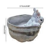 Rabbit Flower Pot Succulent Planter Garden Pots Bunny Decorative Flower Pot Animal Shaped Planter Pots Art Decorations