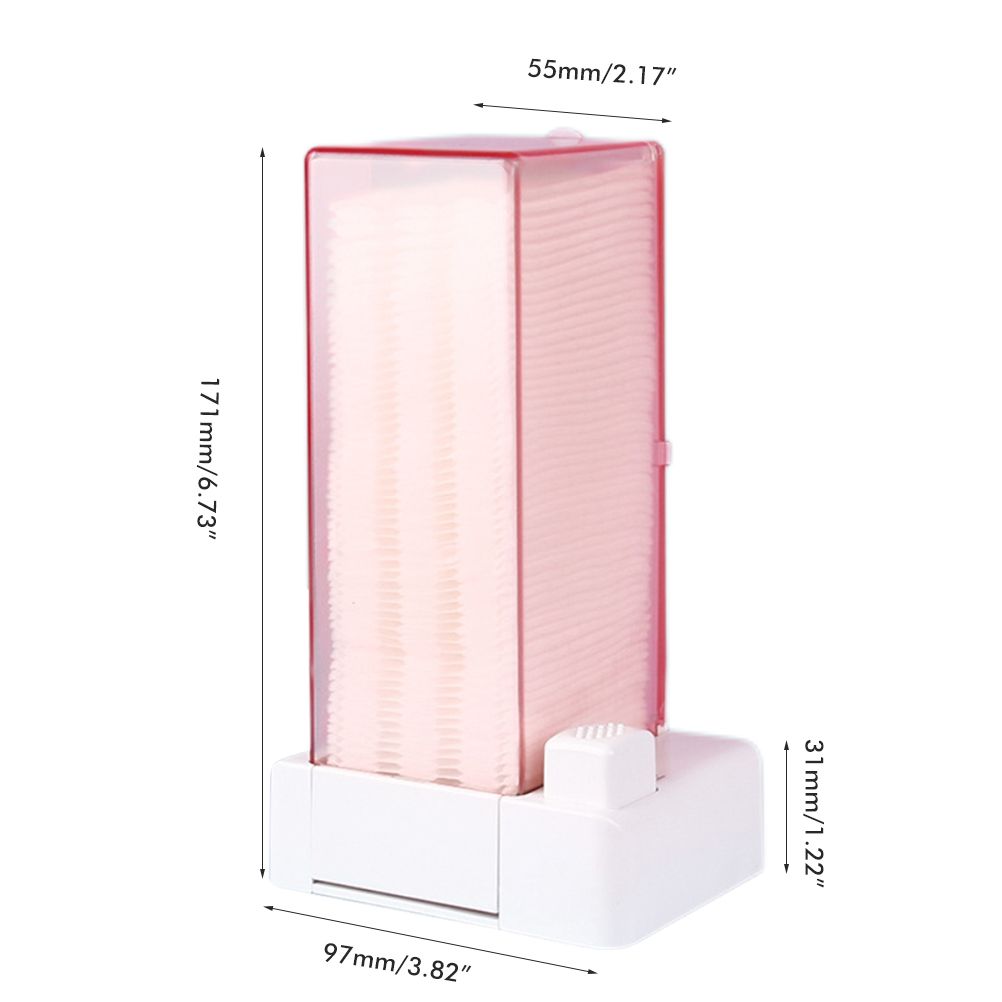 Automatic Cotton Pad Dispenser Press Out Makeup Cotton Holder Dispenser Cosmetic Cotton Pad Organizer