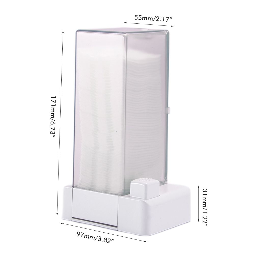 Automatic Cotton Pad Dispenser Press Out Makeup Cotton Holder Dispenser Cosmetic Cotton Pad Organizer