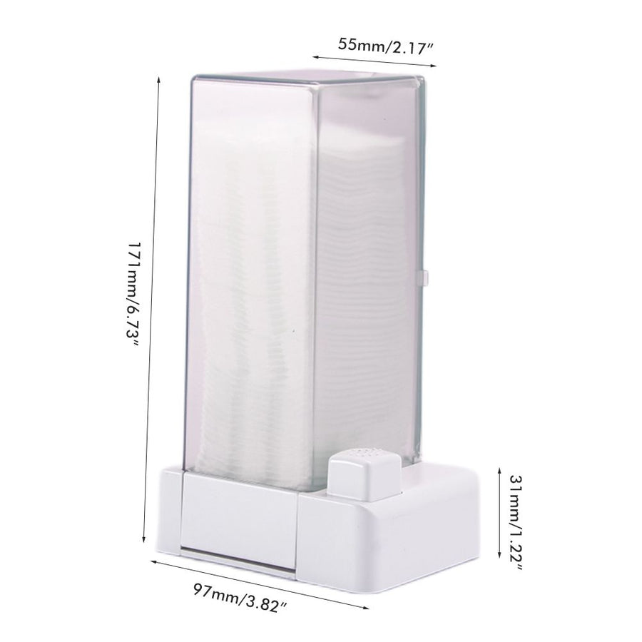 Automatic Cotton Pad Dispenser Press Out Makeup Cotton Holder Dispenser Cosmetic Cotton Pad Organizer