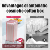 Automatic Cotton Pad Dispenser Press Out Makeup Cotton Holder Dispenser Cosmetic Cotton Pad Organizer