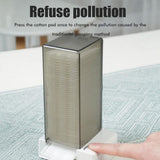 Automatic Cotton Pad Dispenser Press Out Makeup Cotton Holder Dispenser Cosmetic Cotton Pad Organizer - Low Angle