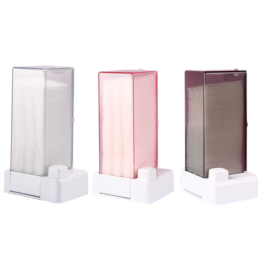 Automatic Cotton Pad Dispenser Press Out Makeup Cotton Holder Dispenser Cosmetic Cotton Pad Organizer