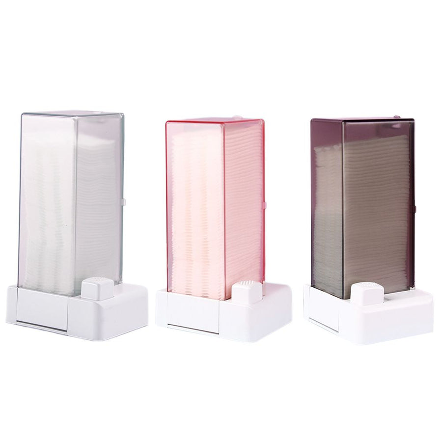 Automatic Cotton Pad Dispenser Press Out Makeup Cotton Holder Dispenser Cosmetic Cotton Pad Organizer
