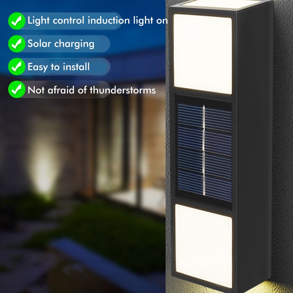 Solar Light Outdoor LED Solar Light Waterproof Outdoor Solar Wall Light for Front Door Backyard Garage Deck