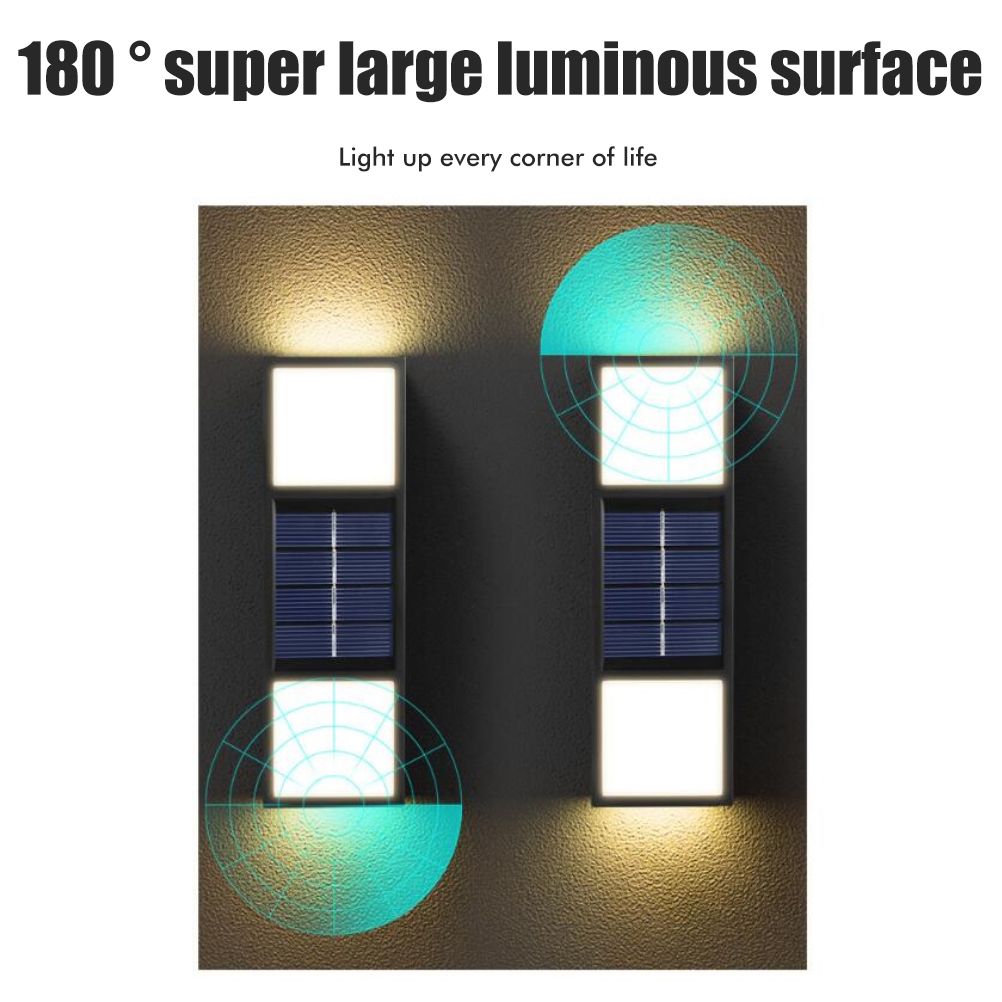 Solar Light Outdoor LED Solar Light Waterproof Outdoor Solar Wall Light for Front Door Backyard Garage Deck
