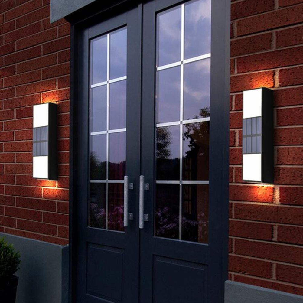 Solar Light Outdoor LED Solar Light Waterproof Outdoor Solar Wall Light for Front Door Backyard Garage Deck