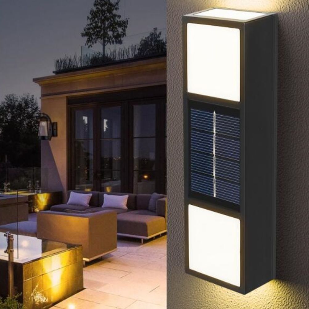 Solar Light Outdoor LED Solar Light Waterproof Outdoor Solar Wall Light for Front Door Backyard Garage Deck