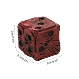 2Pcs Halloween Red Skeleton Dice Novelty Decorative Mini Skeleton Gaming Dice for Club Pub Halloween Party