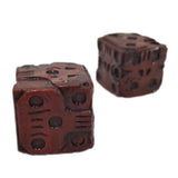 2Pcs Halloween Red Skeleton Dice Novelty Decorative Mini Skeleton Gaming Dice for Club Pub Halloween Party - Close-Up Angle