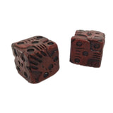 2Pcs Halloween Red Skeleton Dice Novelty Decorative Mini Skeleton Gaming Dice for Club Pub Halloween Party - Low Angle