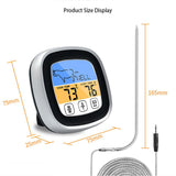 BBQ Thermometer 2 Alarm Mode Touch Screen Backlight Function Meat Thermometer for Outdoor Camping Picnic - Close-Up Angle
