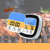BBQ Thermometer 2 Alarm Mode Touch Screen Backlight Function Meat Thermometer for Outdoor Camping Picnic - Extra Image