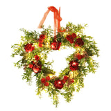 Valentine's Day Wreath Decoration Artificial Rose Ribbon Wreath Heart Shaped Simulated Spring Wedding Wreath