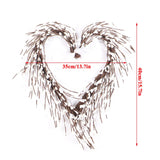 Heart Shaped Wreath Sprig Valentine's Day Wreath Wall Mounted Front Door Flower Wreath