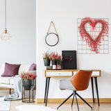 Heart Shaped Wreath Sprig Valentine's Day Wreath Wall Mounted Front Door Flower Wreath