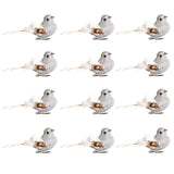 Imitation Feather Bird Multipurpose Fade Resistant Fake Feather Bird Ornament for Flowers Handicrafts Fairy Garden