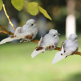 Imitation Feather Bird Multipurpose Fade Resistant Fake Feather Bird Ornament for Flowers Handicrafts Fairy Garden - 45-Degree Angle