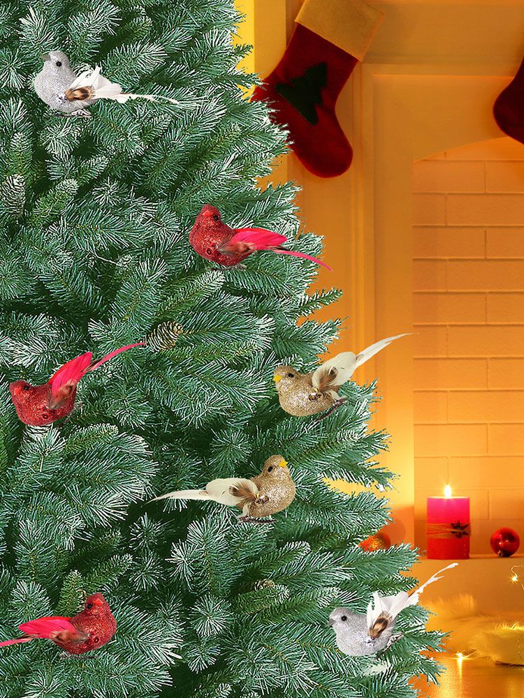 Imitation Feather Bird Multipurpose Fade Resistant Fake Feather Bird Ornament for Flowers Handicrafts Fairy Garden