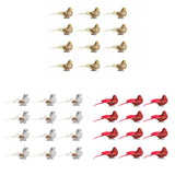 Imitation Feather Bird Multipurpose Fade Resistant Fake Feather Bird Ornament for Flowers Handicrafts Fairy Garden