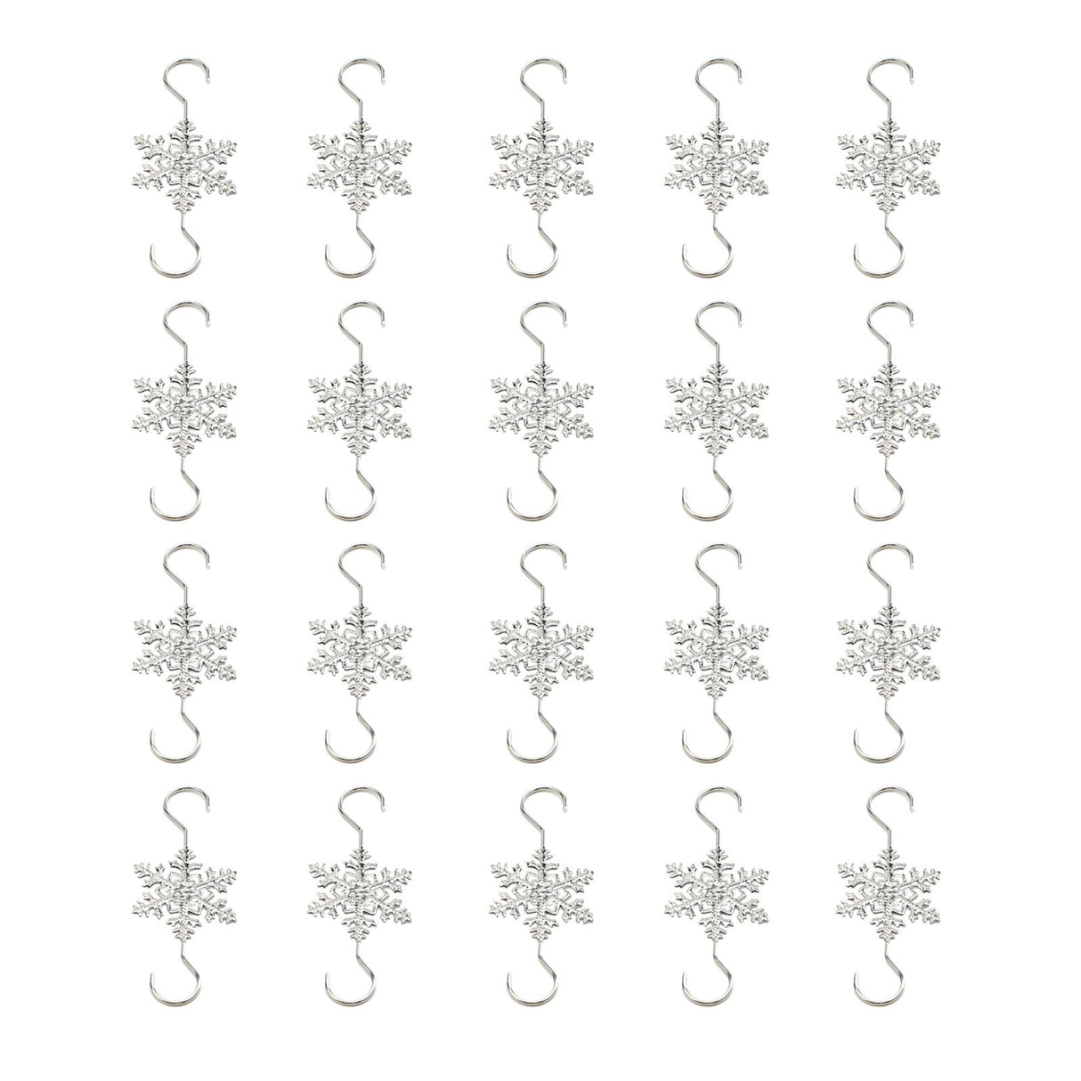 20pcs Metal Snowflake Flake Hooks Christmas Hooks Christmas Tree Holiday Decorations S Hooks