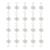 20pcs Metal Snowflake Flake Hooks Christmas Hooks Christmas Tree Holiday Decorations S Hooks