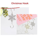 20pcs Metal Snowflake Flake Hooks Christmas Hooks Christmas Tree Holiday Decorations S Hooks - Side View