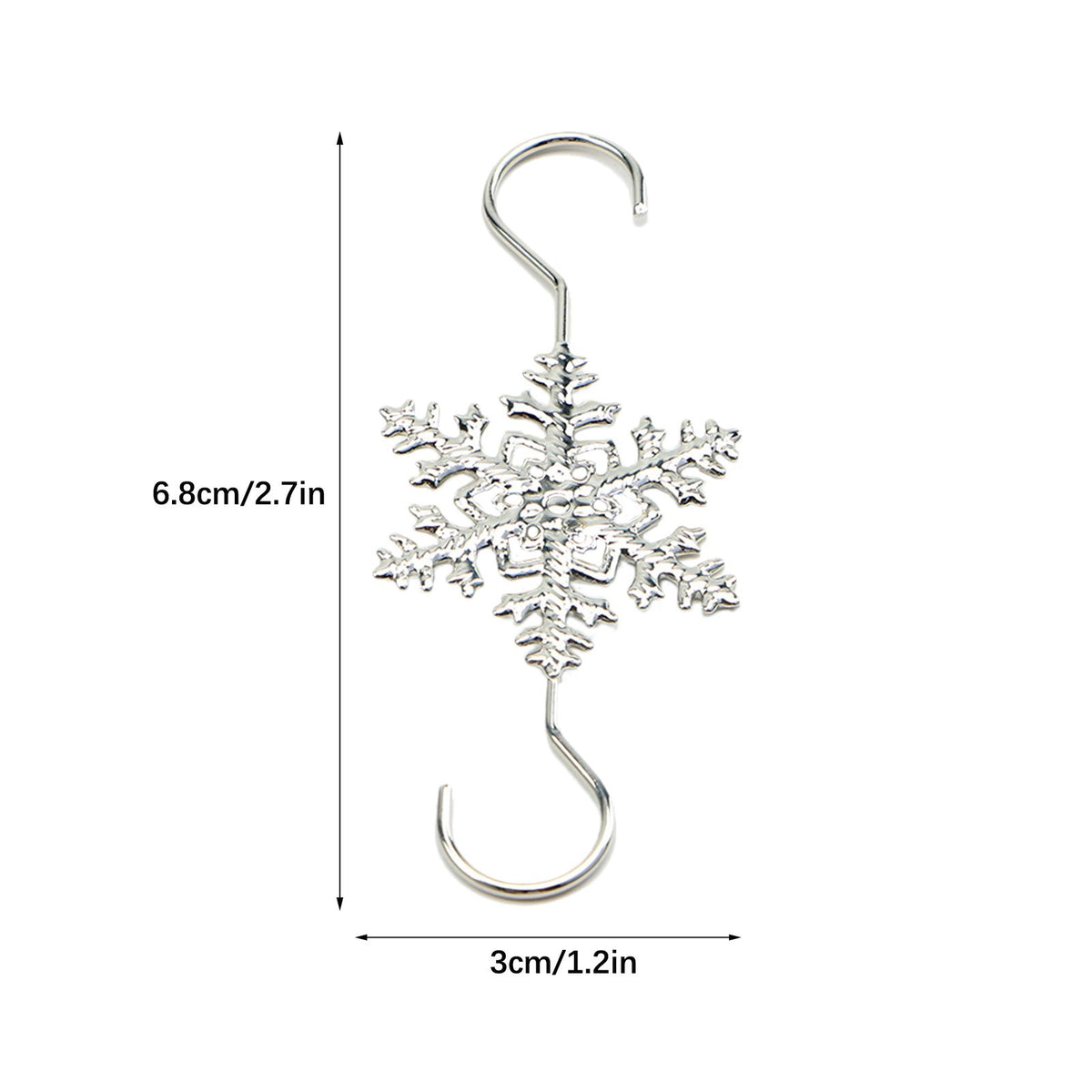 20pcs Metal Snowflake Flake Hooks Christmas Hooks Christmas Tree Holiday Decorations S Hooks