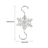 20pcs Metal Snowflake Flake Hooks Christmas Hooks Christmas Tree Holiday Decorations S Hooks