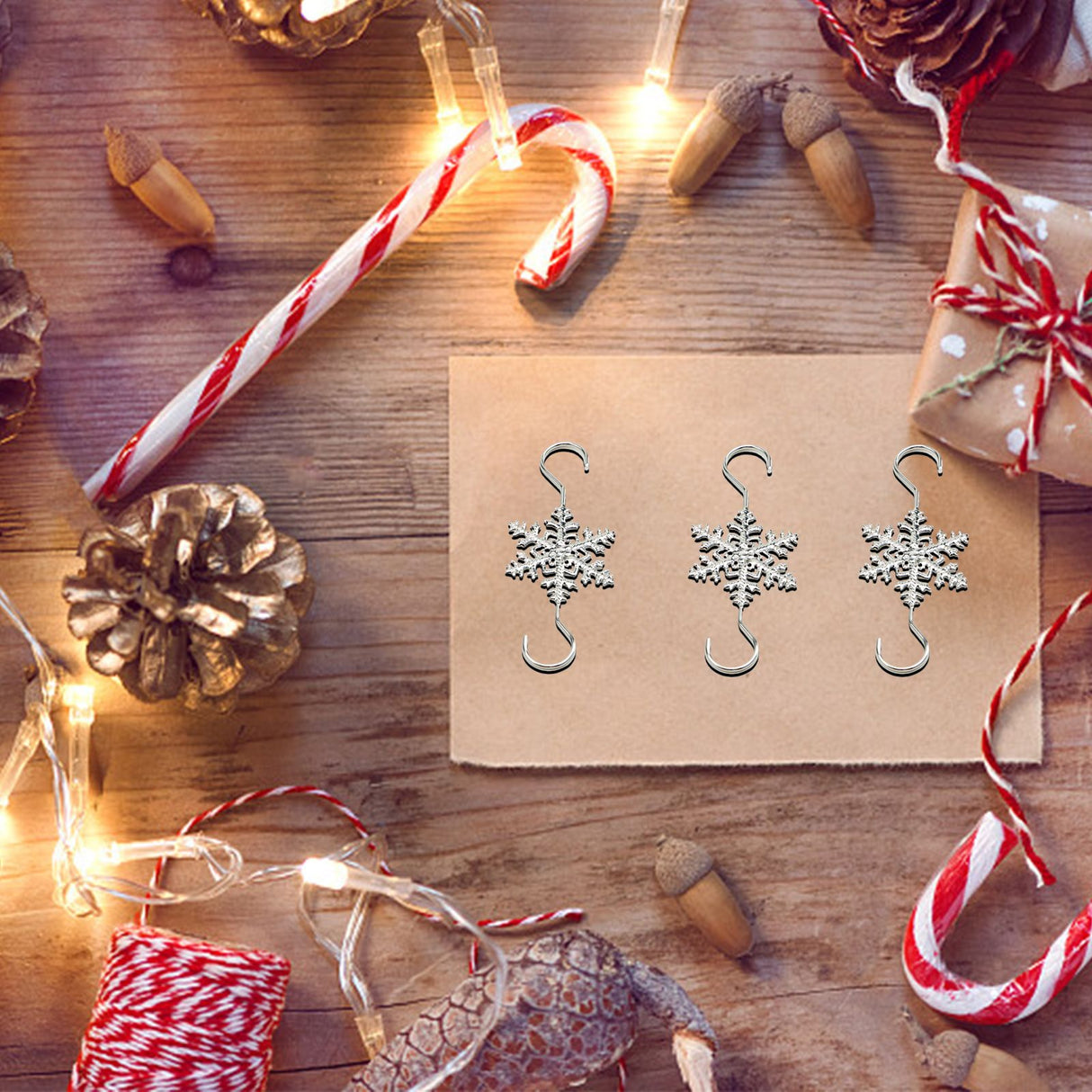 20pcs Metal Snowflake Flake Hooks Christmas Hooks Christmas Tree Holiday Decorations S Hooks