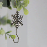 20pcs Metal Snowflake Flake Hooks Christmas Hooks Christmas Tree Holiday Decorations S Hooks - Low Angle