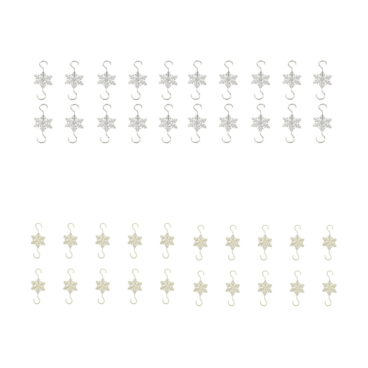 20pcs Metal Snowflake Flake Hooks Christmas Hooks Christmas Tree Holiday Decorations S Hooks
