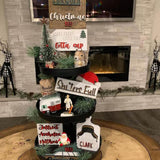 Christmas Layered Tray Decoration - Top-Down View