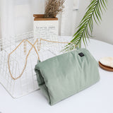 Electric Heating Pouch Green Velvet Heated Hand Warmer Pouch for Hunting Camping Xmas Gifts - Side View