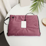 Electric Heating Pouch Green Velvet Heated Hand Warmer Pouch for Hunting Camping Xmas Gifts - Low Angle