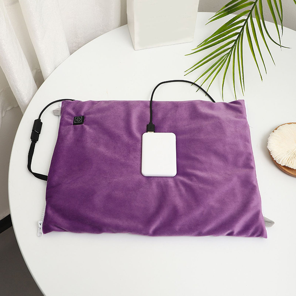 Electric Heating Pouch Green Velvet Heated Hand Warmer Pouch for Hunting Camping Xmas Gifts