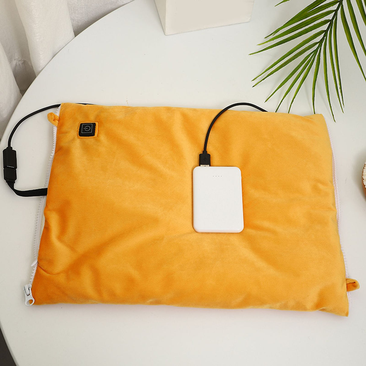 Electric Heating Pouch Green Velvet Heated Hand Warmer Pouch for Hunting Camping Xmas Gifts