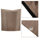 Backflow Preventer Insulation Cover Coffee Color 24x 24in Backflow Preventer Cover for Winter Pipe Freeze Protection - Close-Up Angle