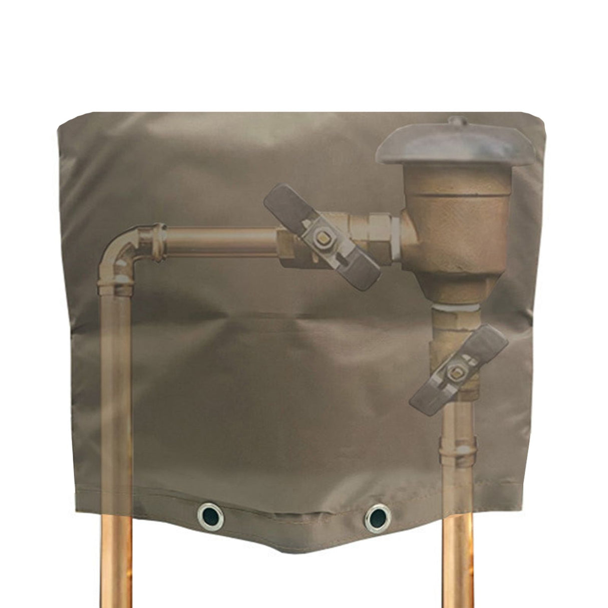 Backflow Preventer Insulation Cover Brown 30 x 24in Backflow Preventer Cover for Winter Pipe Freeze Protection