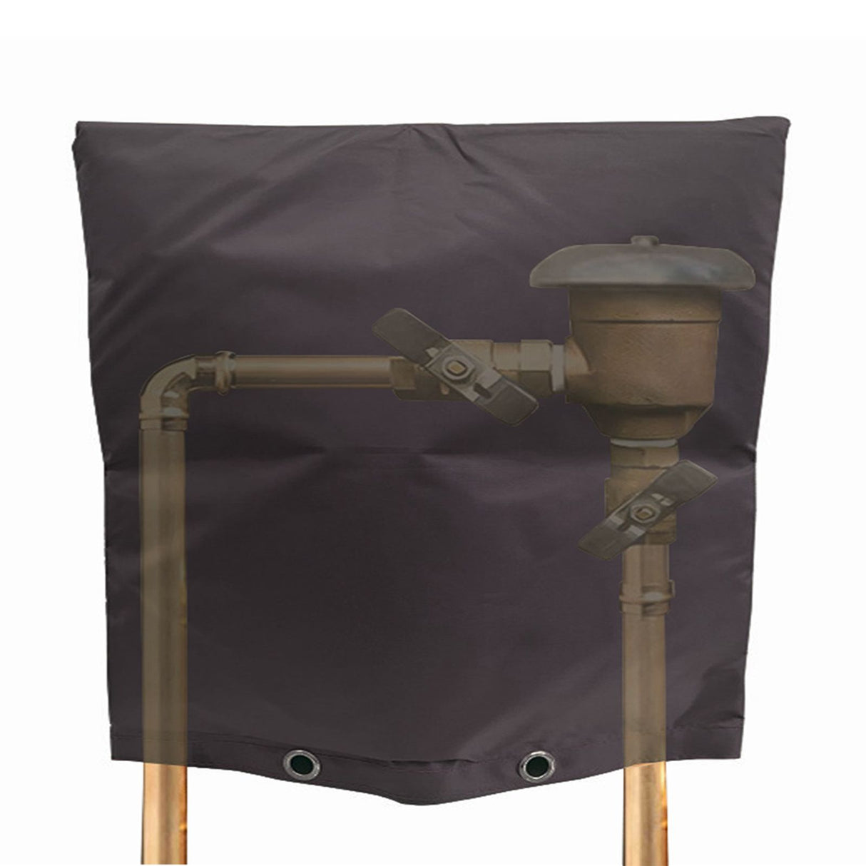 Backflow Preventer Insulation Cover Black 24 x 24in Backflow Preventer Cover for Winter Pipe Freeze Protection