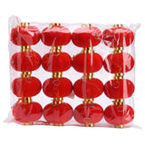 Lanterns Round Small Handcrafted Lantern Decoration for Tent RV Courtyard Terrace Red - Top-Down View